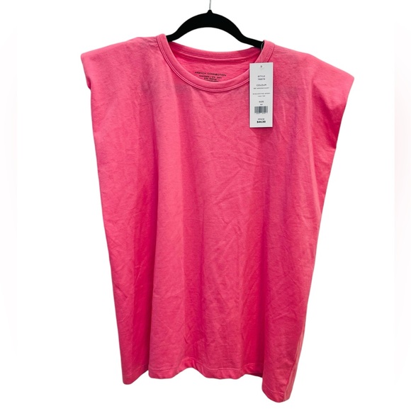 FCUK Shoulder Pad Jersey in Pink size Med - Picture 2 of 4